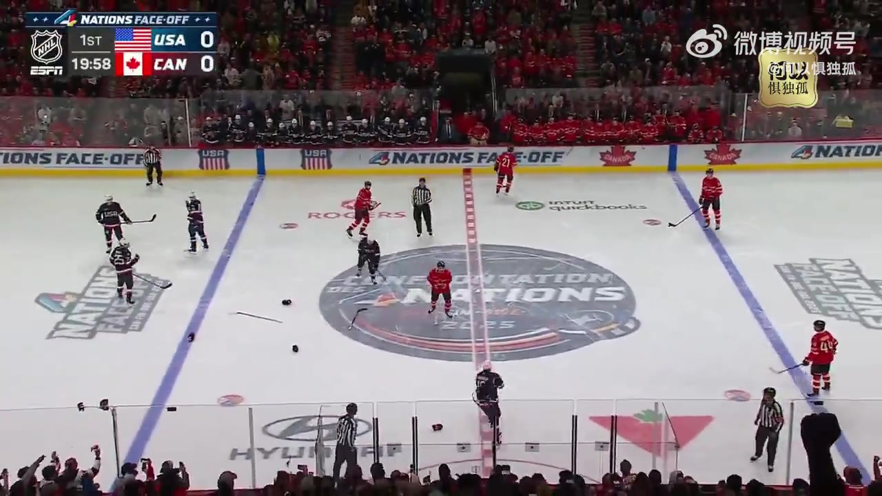 金年会金字招牌诚信至上全武行！美加冰球赛9秒3次斗殴拳拳到肉，加拿大球迷狂嘘美国国歌